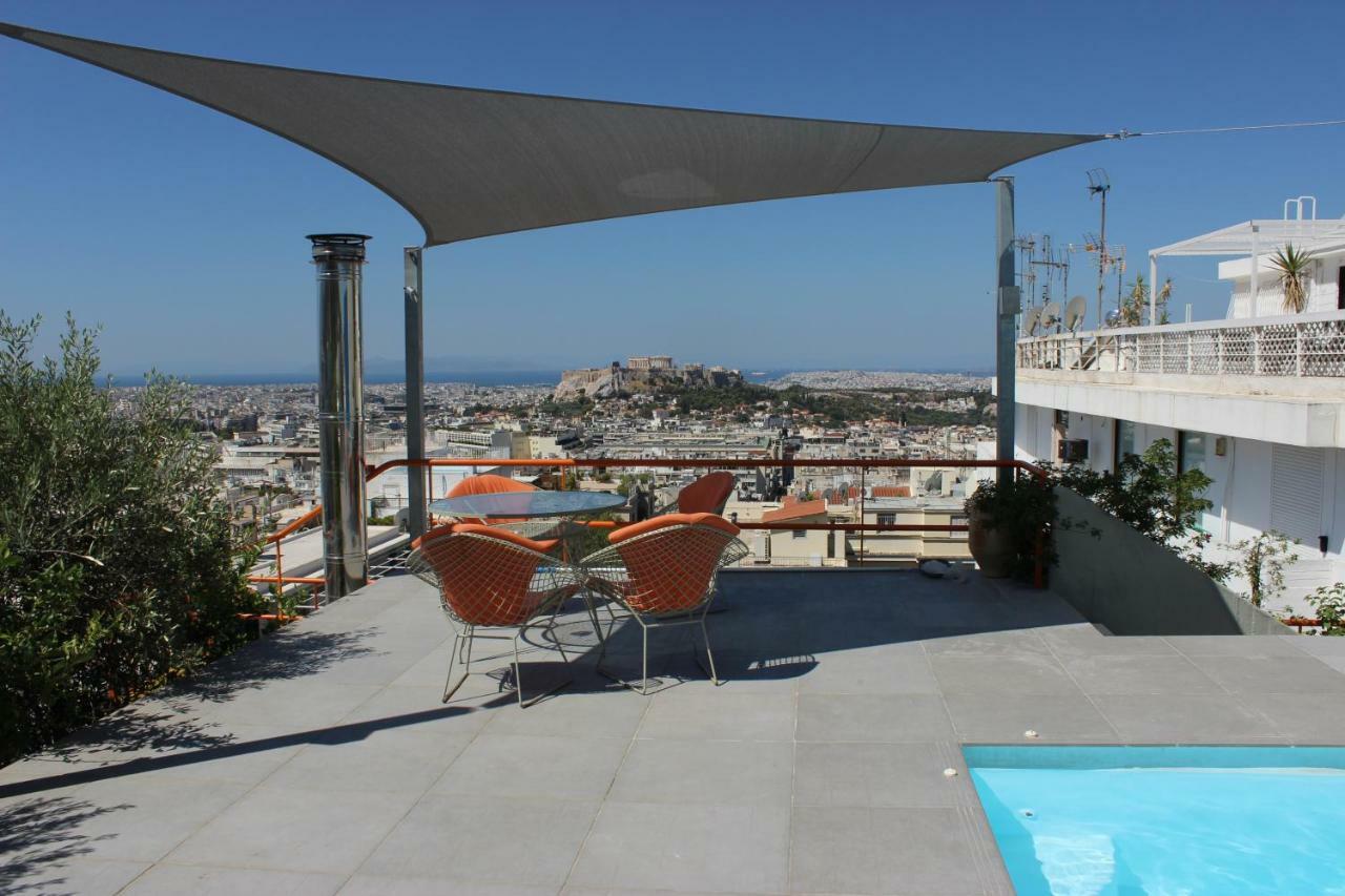 Ferienwohnung Acropolis View Penthouse Athen Exterior foto